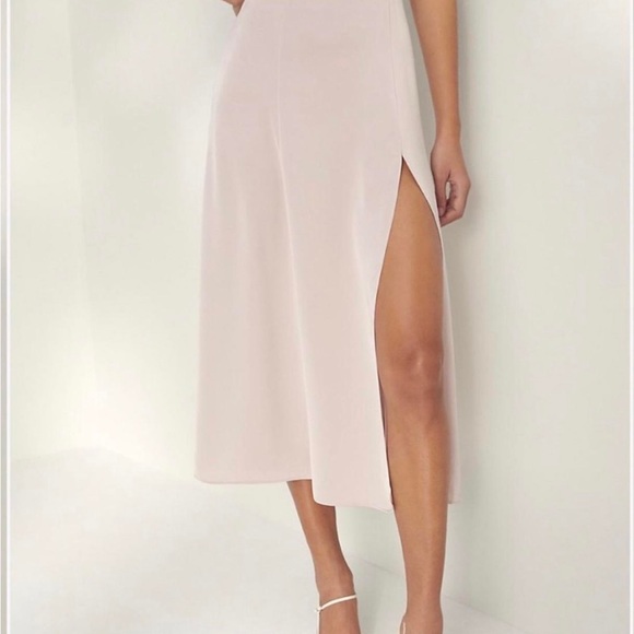 Aritzia Pink Midi Skirt - Picture 2 of 5